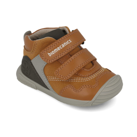 Ghete copii din piele naturala, imblanite, Mustar, Biomecanics 251125-C087FB [2]