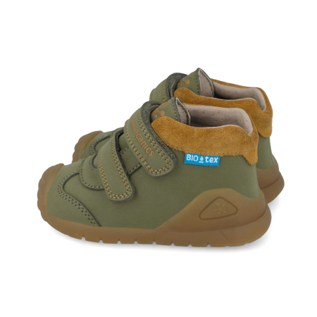 Ghete copii din piele naturala, imblanite, Kaki, Biomecanics 251134-B801FB [1]