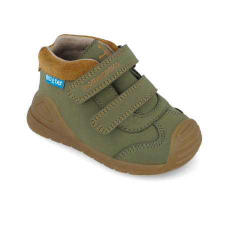 Ghete copii din piele naturala, imblanite, Kaki, Biomecanics 251134-B801FB [2]