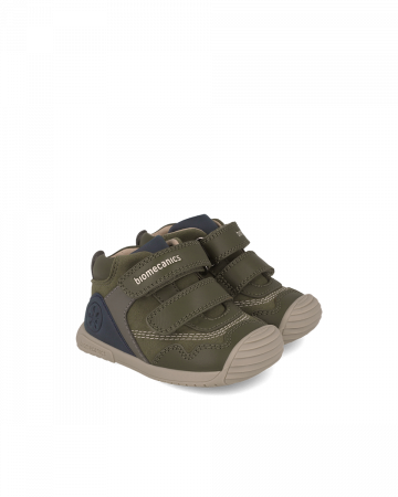 Ghete baieti - Ghete copii din piele naturala, Kaki, Biomecanics 251125-B788