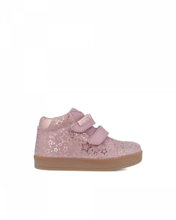 Ghete fete din piele naturala Roz, 241316-B777 [3]