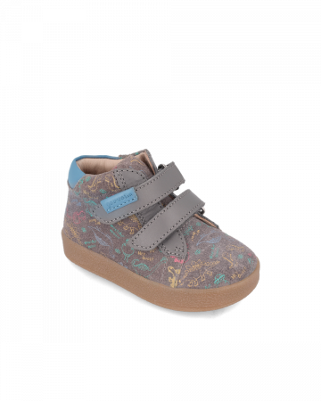 Ghete baieti - Ghete unisex din piele naturala, Gri, Garvalin 241317-B168