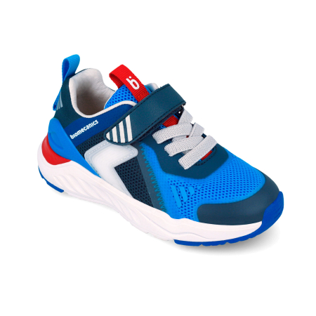 Pantofi baieti, cu lumini, material textil Biomecanics, Albastru 262274-A008 [4]