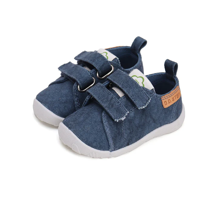 Pantofi baieti, din panza, interior, albastru-blug, BAREFOOT, DD STEP C086-42881E [3]