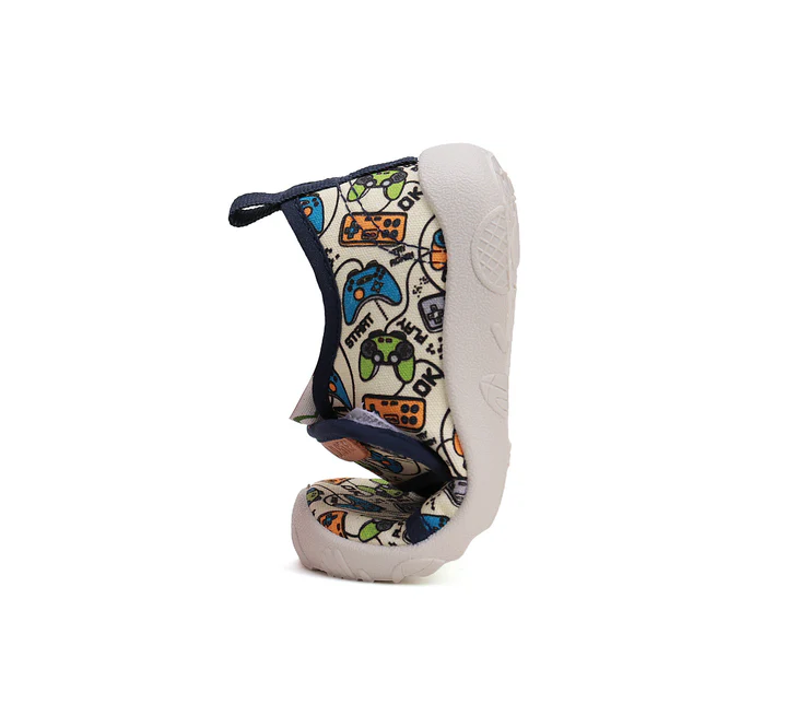 Pantofi baieti - Pantofi baieti, din panza, pentru INTERIOR, BAREFOOT, DD STEP C086-51576