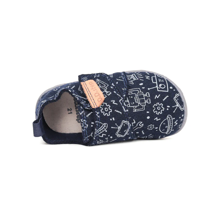Pantofi baieti, din panza, pentru INTERIOR, BAREFOOT, DD STEP C086-52717 - DD Step [6]