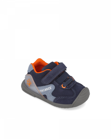 Pantofi baieti - Pantofi baieti, din piele naturala, Azul Marino, Biomecanics 251127-A089