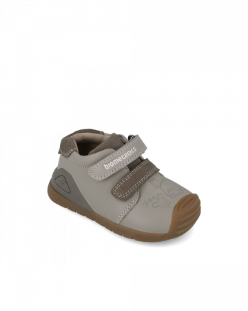 Pantofi baieti - Pantofi baieti, din piele naturala, gri, Biomecanics 251121-B154