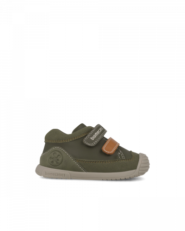 Pantofi baieti - Pantofi baieti, din piele naturala, kaki militar, Biomecanics 251124-B788