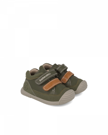 Pantofi baieti, din piele naturala, kaki militar, Biomecanics 251124-B788 [1]