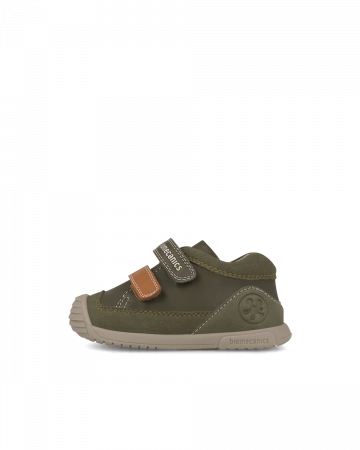 Pantofi baieti, din piele naturala, kaki militar, Biomecanics 251124-B788 [3]