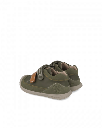 Pantofi baieti, din piele naturala, kaki militar, Biomecanics 251124-B788 [4]