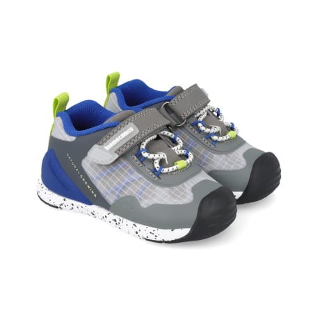 Pantofi baieti - Pantofi baieti, material textil, Biomecanics, Gri-Albastru 251137-B156