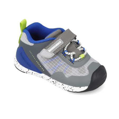 Pantofi baieti, material textil, Biomecanics, Gri-Albastru 251137-B156 [2]