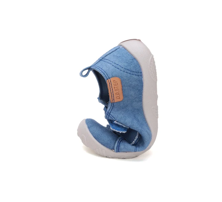 Toamna / Iarna 2025 - Pantofi baieti, panza, pentru INTERIOR, bleu, BAREFOOT, DD STEP C086-42881D