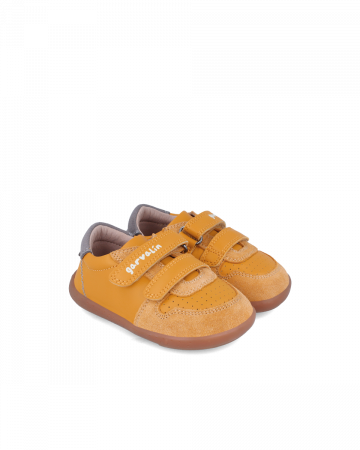 Pantofi baieti - Pantofi baieti din piele naturala, mustar, 241302-C240