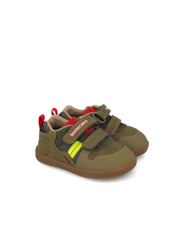 Pantofi baieti - Biomecanics 261156-B801 – Sneakers Barefoot Kaki Copii | KiddieStore