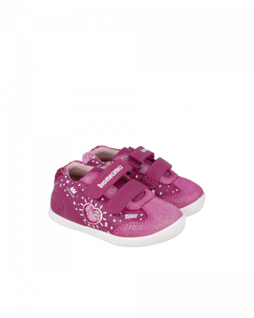 Incaltaminte fete - Pantofi fete, din piele naturala, roz, lat, wider, Biomecanics 241163-C201