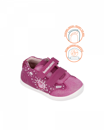 Pantofi fete, din piele naturala, roz, lat, wider, Biomecanics 241163-C201 [3]
