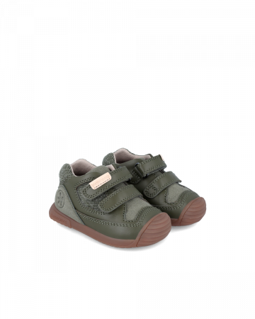 Pantofi baieti, din piele naturala, Sauvage Militare, Biomecanics 241127-B788
