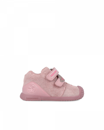 Pantofi fete, din piele naturala, roz, Biomecanics 241107-B777 [3]