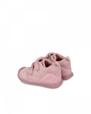 Pantofi fete, din piele naturala, roz, Biomecanics 241107-B777 [2]