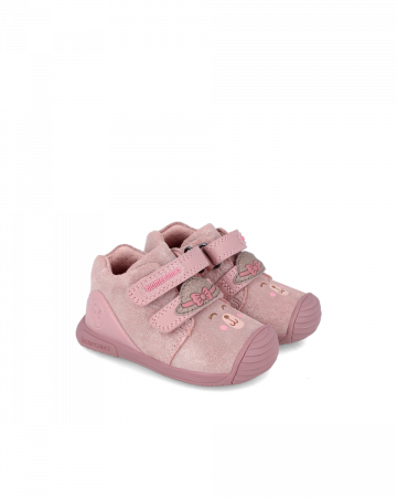 Pantofi fete, din piele naturala, roz, Biomecanics 241107-B777 [1]