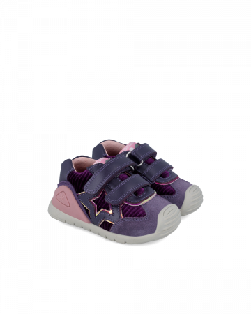 Pantofi fete, din piele naturala, mov pruna, Biomecanics 241111-B783 [1]