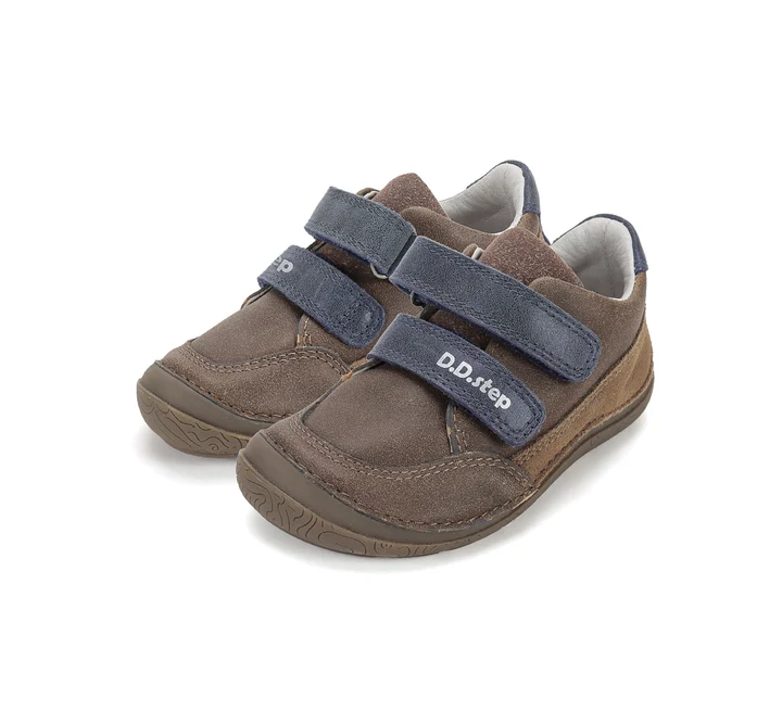 Incaltaminte baieti - Pantofi Piele Intoarsa D.D.step S116-62538 Chocolate – Talpa Flexibila