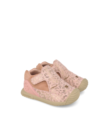Pantofi fete - Pantofi Biomecanics fetite roz cu scai 261105-B193
