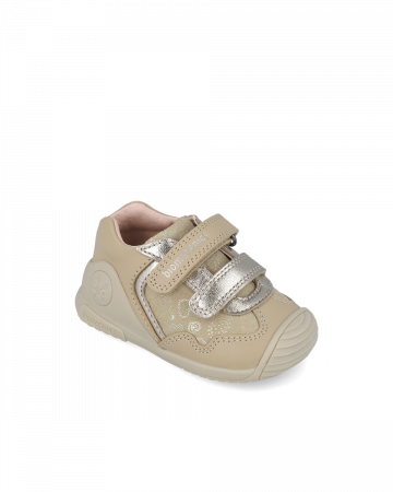 Incaltaminte fete - Pantofi fete, din piele naturala, beige, Biomecanics 251103-B547