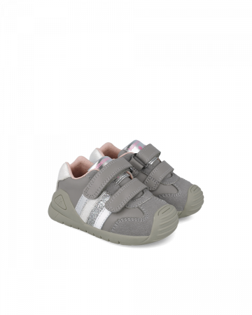 Pantofi fete, din piele naturala, Gri, Biomecanics 251129-D154 [1]