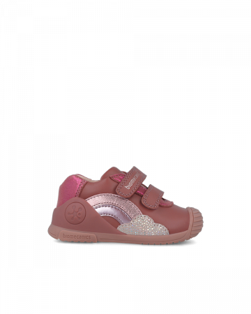 Pantofi fete, din piele naturala, roz , Biomecanics 251102-B859 [4]
