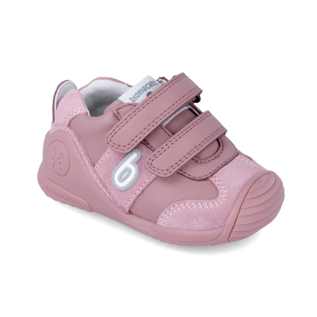 Pantofi fete, din piele naturala, roz prafuit , Biomecanics 221002-B165 [3]