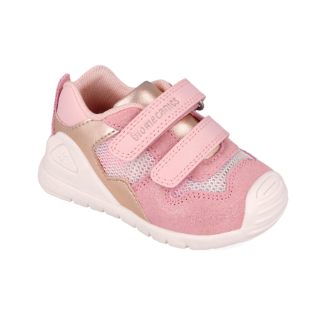 Pantofi fete, din piele naturala, roz, Biomecanics 252120-D032 [2]