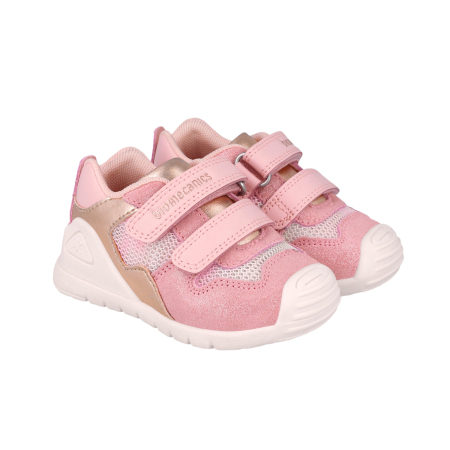 Incaltaminte fete - Pantofi fete, din piele naturala, roz, Biomecanics 252120-D032