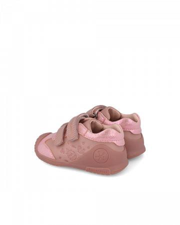 Pantofi fete, din piele naturala, roz kiss, Biomecanics 251101-A159 [3]