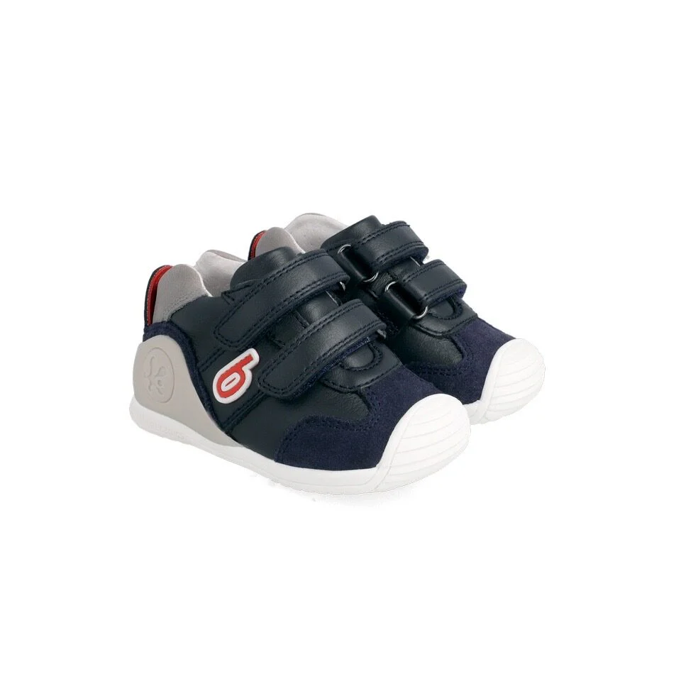 Toamna / Iarna 2025 - Pantofi baieti, din piele naturala, bleumarin , Biomecanics 222155-C089