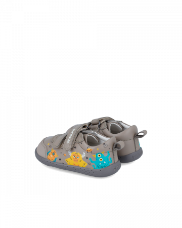 Pantofi baieti din piele naturala, gri, 241309-B780 [2]