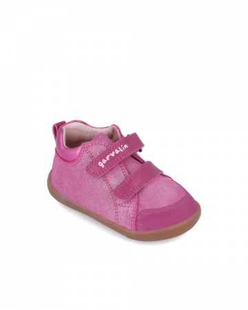 Incaltaminte fete - Pantofi fete din piele naturala, Roz, Garvalin 241301-C776