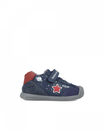 Pantofi baieti, din piele naturala, bleumarin, Biomecanics 241129-A183 [3]