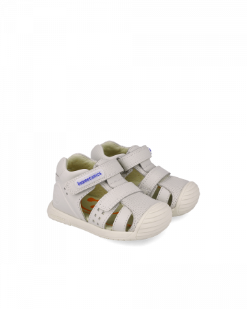 Sandale Baieti, din piele naturala, gri, Biomecanics 252124-B695
