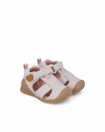 Sandale fete, din material textil, argintiu, Biomecanics 252181-C050 [1]