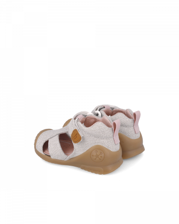 Sandale fete, din material textil, argintiu, Biomecanics 252181-C050 [2]