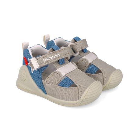 SS2026 - Sandale baieti, din material textil, gri , Biomecanics 252176-B103