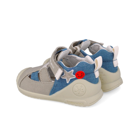 Sandale baieti, din material textil, gri , Biomecanics 252176-B103 [2]