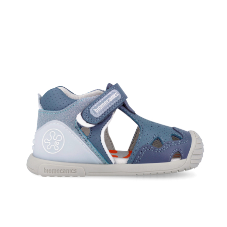 Sandale baieti, din piele naturala, albastru, Biomecanics  262128-A631 [1]