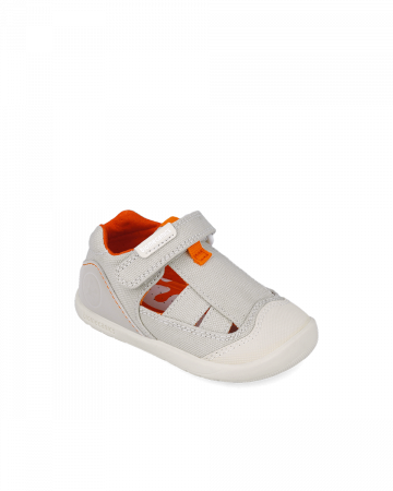 Sandale baieti - Sandale copii, wider canvas, bej, Biomecanics 252195-B103