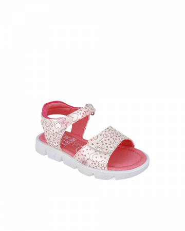 Sandale fete - Sandale fete, alb mat, cu imprimeuri florale, Agatha Ruiz De La Prada 252926-A050