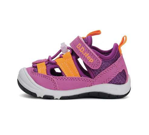 Sandale fete, din material textil, violet si galben, DD Step G065-51458D [1]
